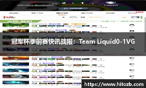 冠军杯季前赛快讯战报：Team Liquid0-1VG